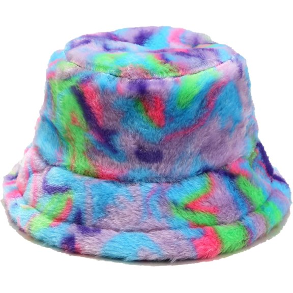 YooGuoGuo Winter Fluffy Fuzzy Bucket Hat Plush Furry Faux Fur Fisherman Hats Warm Hat for Women