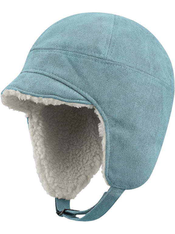 Winter Hat with Soft Short Brim Russian Trapper Hat Winter Trooper Hat Ear Flaps Ushanka Snow Skiing Eskimo Hat Cap