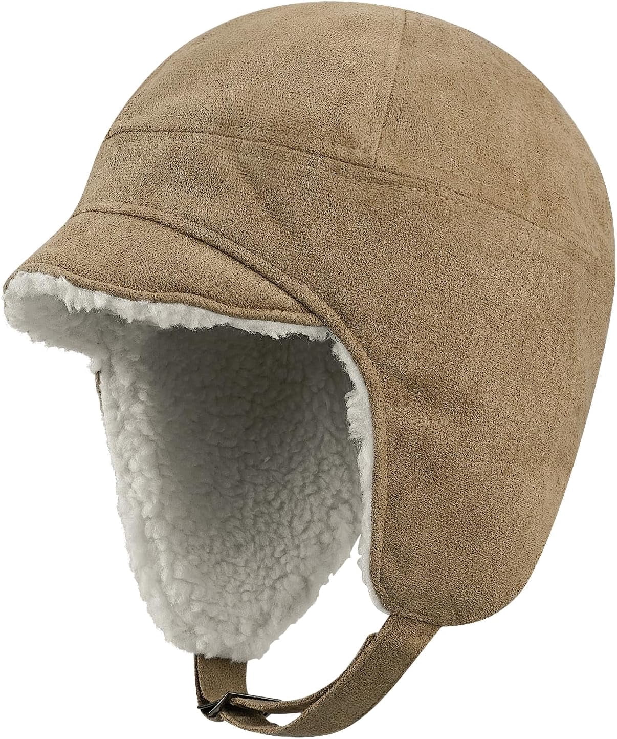 YooGuoGuo Winter Hat with Soft Short Brim Russian Trapper Hat Winter Trooper Hat Ear Flaps Ushanka Snow Skiing Eskimo Hat Cap