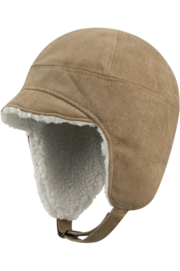 Winter Hat with Soft Short Brim Russian Trapper Hat Winter Trooper Hat Ear Flaps Ushanka Snow Skiing Eskimo Hat Cap