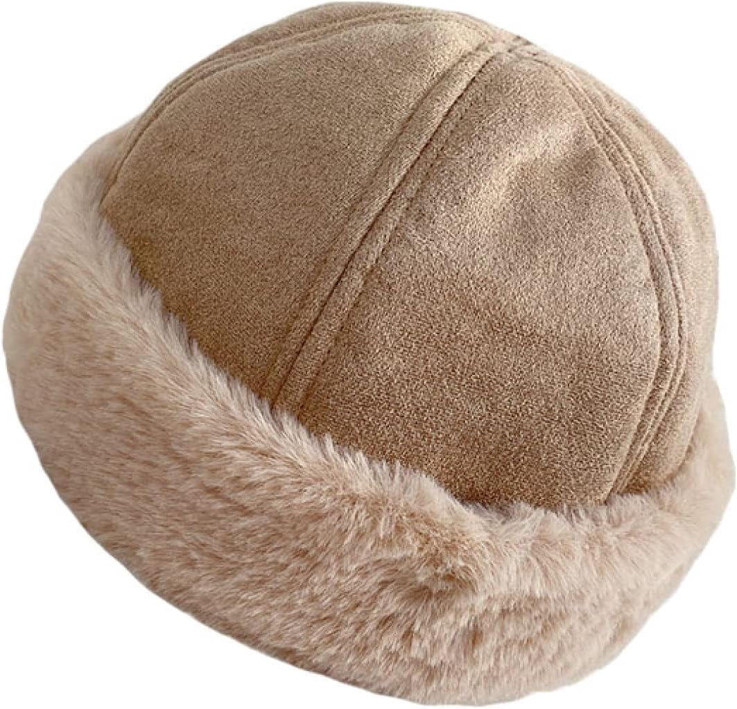YooGuoGuo Winter Suede Hats for Women Thick Bonnet Solid Colors Cap Skulls Beanies Short Curling Women Caps