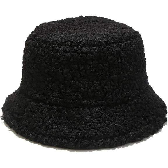 YooGuoGuo Winter Warm Plush Fuzzy Bucket Hat Faux Fur Shearling Fisherman Hats for Women
