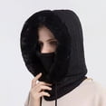 thumbnail image 1 of YooGuoGuo Winter Women 3in1 Knitted Ski Hat With Scarf Neck Warmer Fleece Lined Hood Face Mask Adult Balaclava For Outdoor Sports, 1 of 6