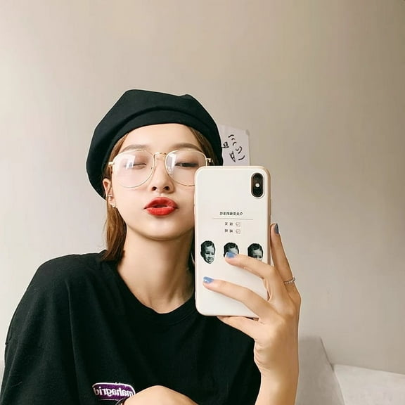 YooGuoGuo Women Cotton Berets French Artist Style Spring Summer Painter Cap Retro Solid Color Girl Beret Hat