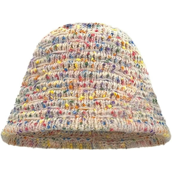 YooGuoGuo Women Crochet Bucket Hat Knit Handmade Foldable Beanies Cap Cute Striped Fishing Hat Floppy Cloche Caps Trendy Outdoor