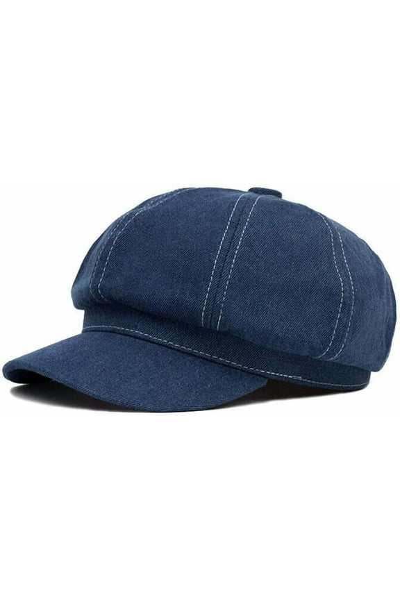 Women Denim Newsboy Cap Adjustable Painter Beret Hat