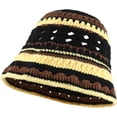 thumbnail image 1 of YooGuoGuo Women Fashion Crochet Bucket Hat Cute Knit Fisherman Caps for Outdoor Fall Spring Striped Beanies Cloche Hats, 1 of 6