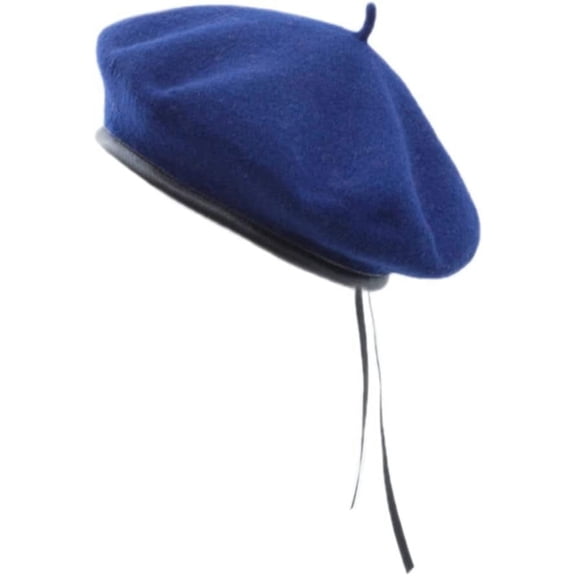 YooGuoGuo Women Faux Leather Trim Drawstring Military Beret Wool Blend Army Style Berets for Men