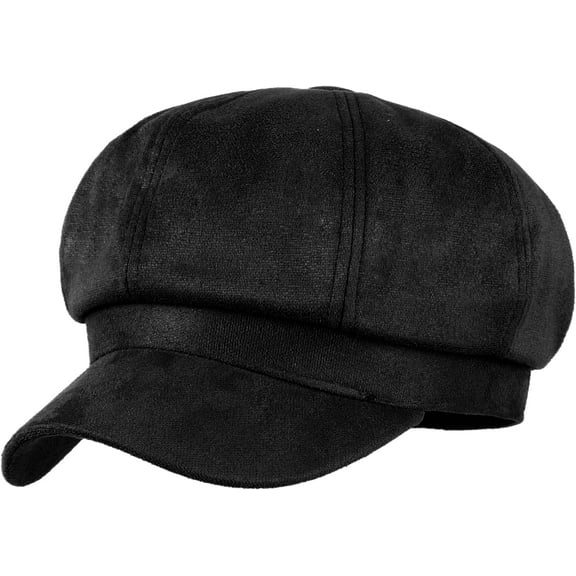 YooGuoGuo Women Faux Suede Newsboy Cap Paperboy Painter Visor Hat