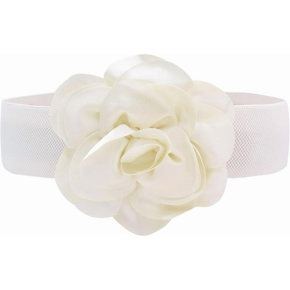 YooGuoGuo Women Girls Big Flower Belt Cute Design Wide Elastic Waist Band Waist Décor Multi-colors