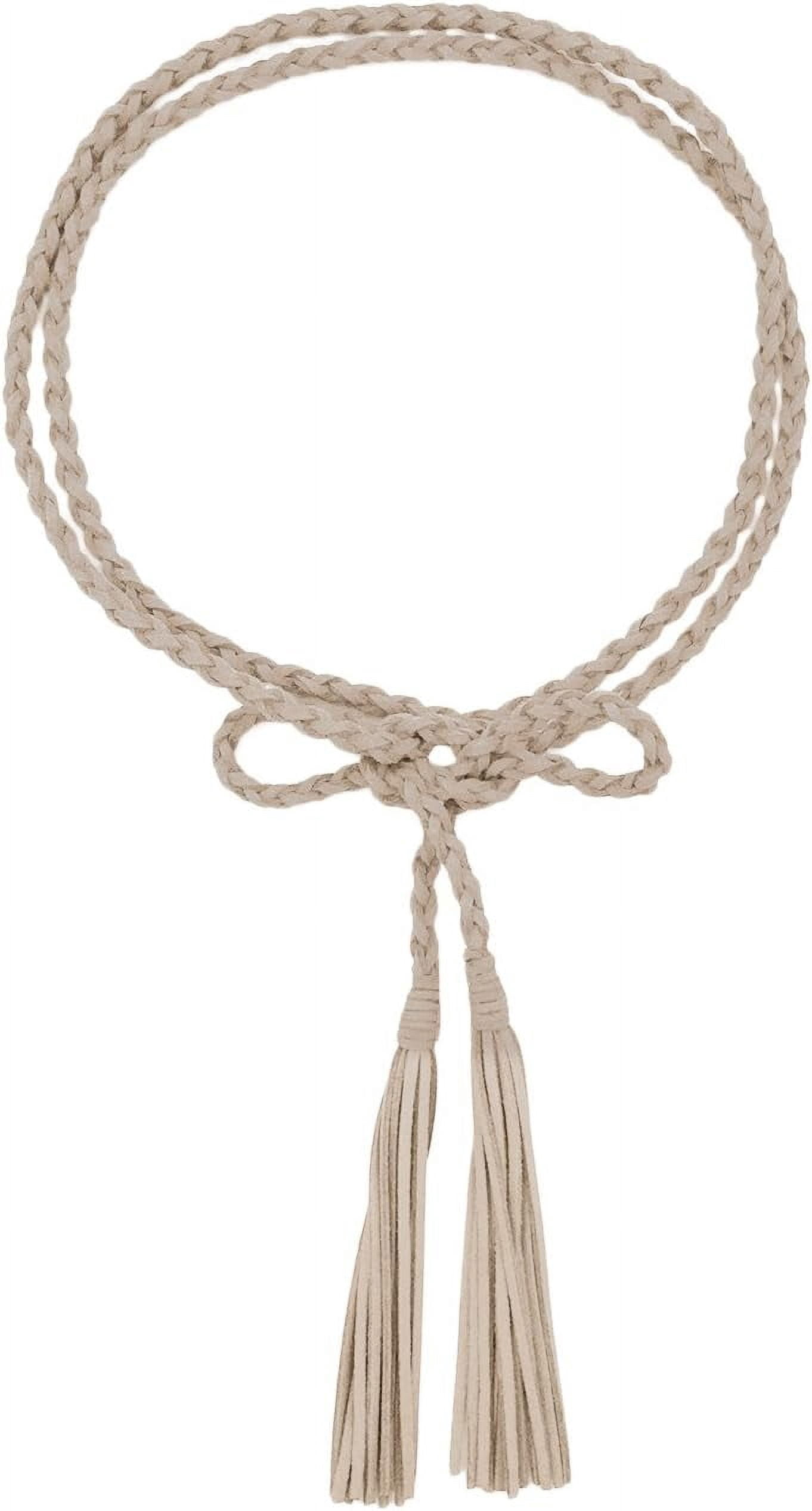 YooGuoGuo Women Girls Braided Waist Tie Belt/Rope with Tassel Wrap ...