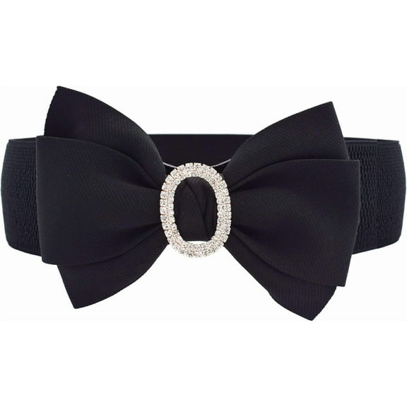 YooGuoGuo Women Girls Fashion Big Bowknot Buckle Adjustable Elastic Wide Waist Belt