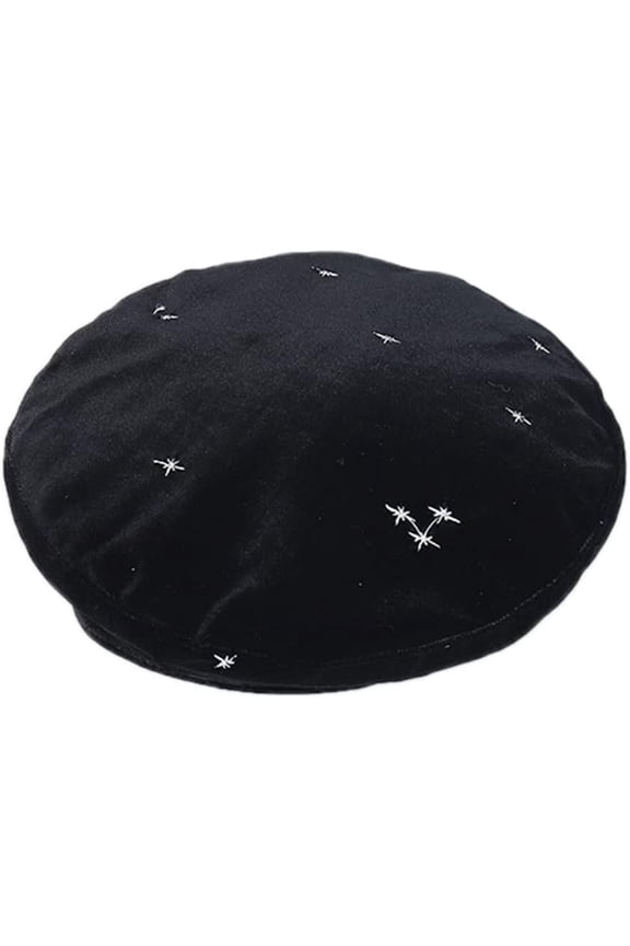 Women Girls Velvet Beanie Beret Cap Vintage Casual Military French Fashion Flat Hat