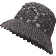 thumbnail image 1 of YooGuoGuo Women Lady Stylish Crochet Cloche Bucket Hat Cute Lightweight Handmade Knit Summer Slouchy Beanie with Brim, 1 of 4