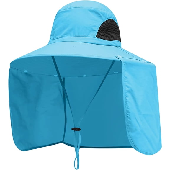 YooGuoGuo Women Large Brim Sun Hat with Neck Flap, Men Quick Dry Hiking Fishing Safari Hat UPF 50 