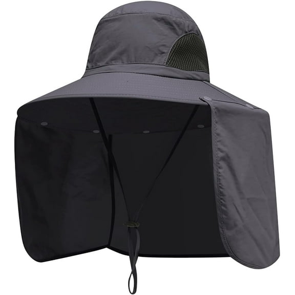 YooGuoGuo Women Large Brim Sun Hat with Neck Flap, Men Quick Dry Hiking Fishing Safari Hat UPF 50 