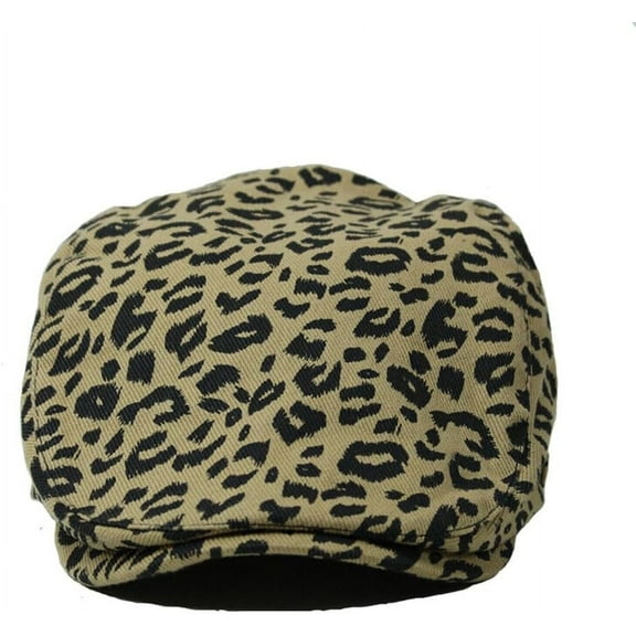 YooGuoGuo Women Leopard Print Flat Newsboy Cap Adjustable Buckle Casual Beret Hat