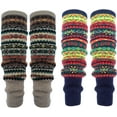 thumbnail image 1 of YooGuoGuo Women Long Leg Warmers Winter Bohemian Cover Boot Cuffs Knit Crochet Over Knee Christmas Boho, 1 of 7