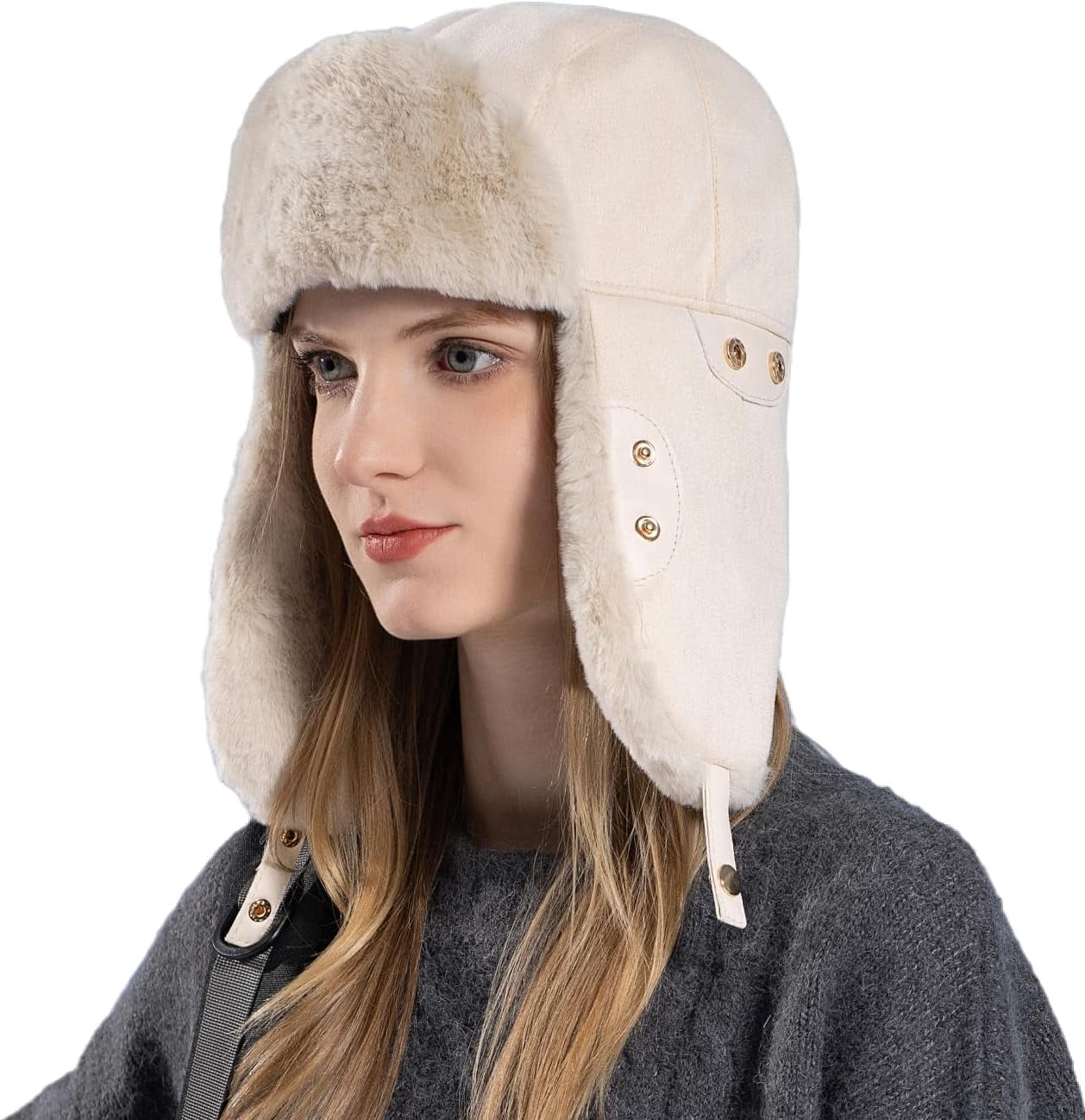 YooGuoGuo Women Men Winter Trapper Hats Ear Flaps Ushanka Trooper Hunting Hat Outdoor Ski Snow Windproof Cap