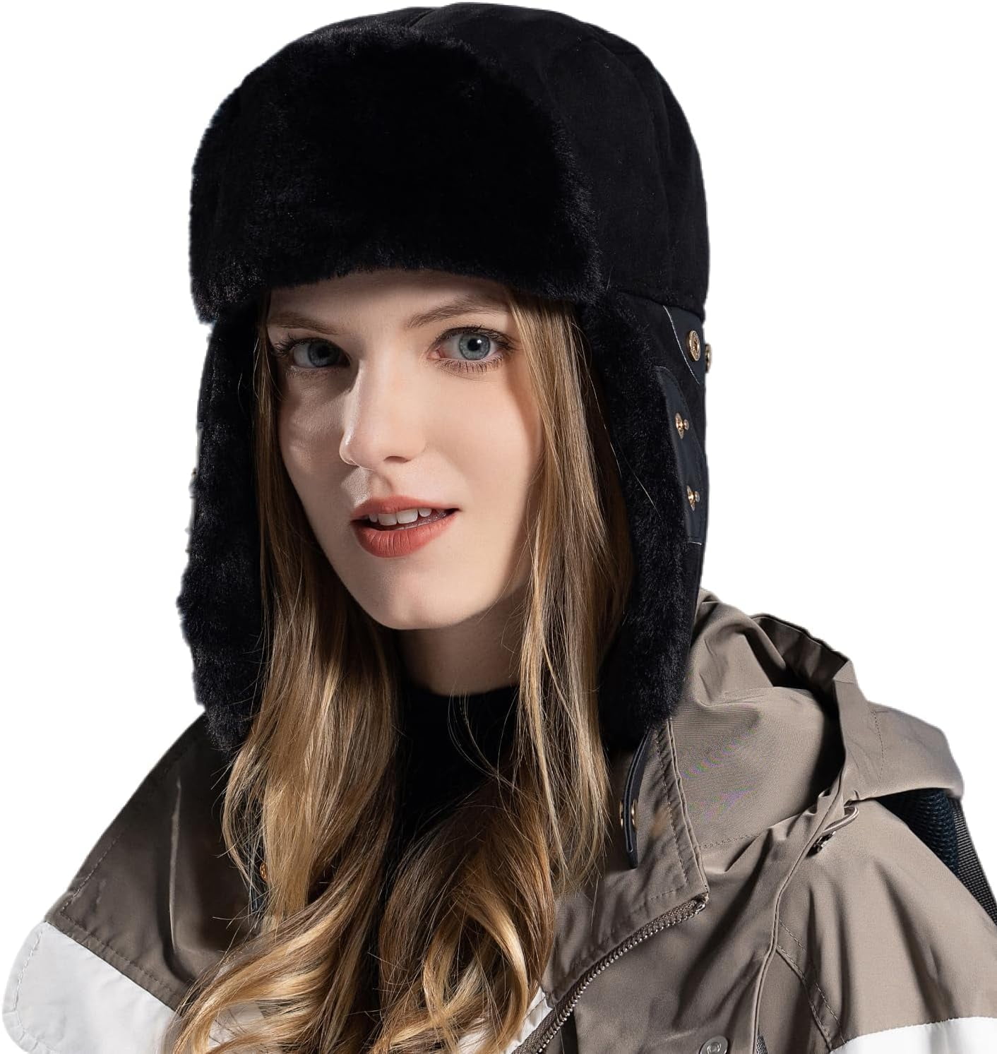 YooGuoGuo Women Men Winter Trapper Hats Ear Flaps Ushanka Trooper Hunting Hat Outdoor Ski Snow Windproof Cap