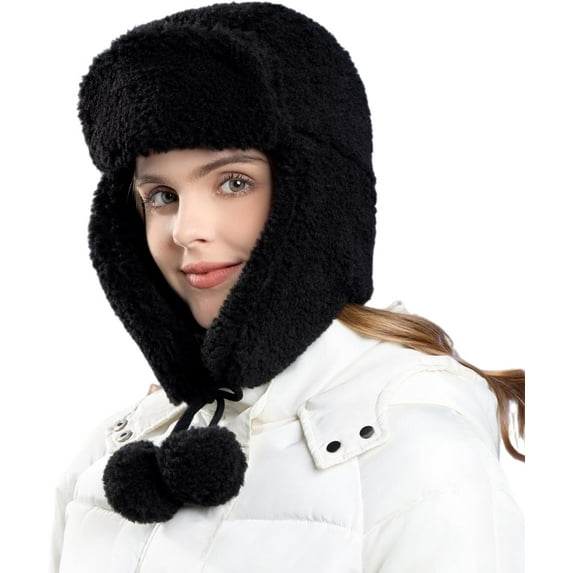 YooGuoGuo Women Men Winter Trapper Hats Ear Flaps Ushanka Trooper Hunting Hat Outdoor Ski Snow Windproof Cap