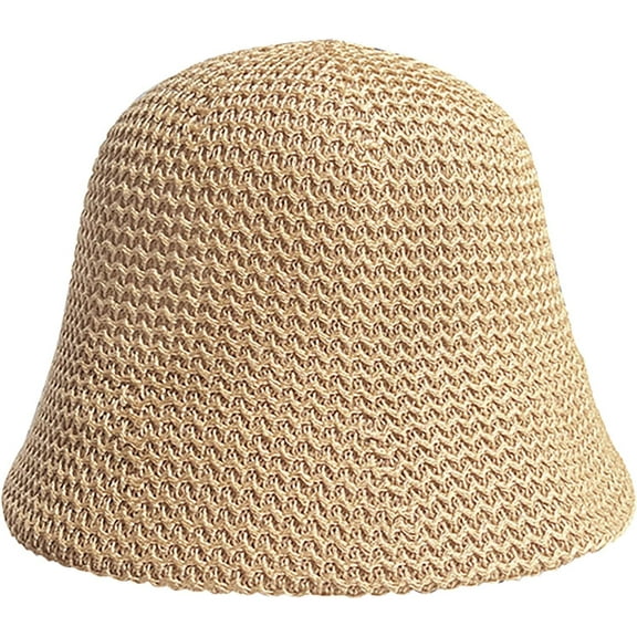 YooGuoGuo Women Mesh Woven Bucket Hat Crochet Sun Hat Summer Beach Fisherman Hats