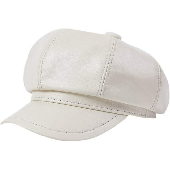 YooGuoGuo Women PU Leather 8 Panel Newsboy Hats Vintage Visor Beret Baker Boy Caps