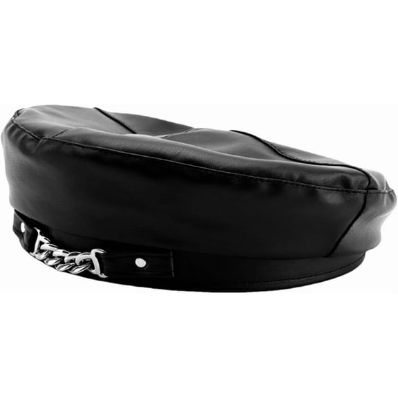 YooGuoGuo Women PU Leather French Black Beret Hat Causal Beanie Hat