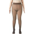 thumbnail image 1 of YooGuoGuo Women Plus Size Oversize Fleece Lined Tights, Winter Warm Fake Translucent Pantyhose Thermal Sheer Thick Leggings, 1 of 8