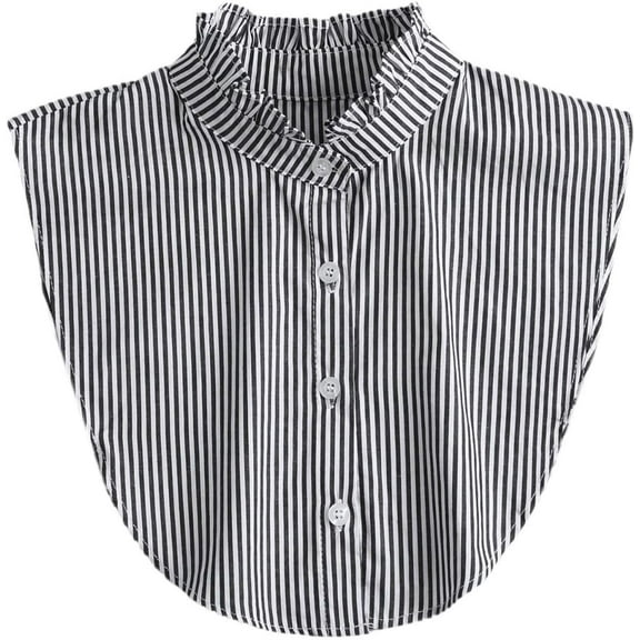 YooGuoGuo Women Ruffle Mock Neck Detachable Half Blouse Shirts Fake Collar Dickey Collar Faux False Collar for Girls