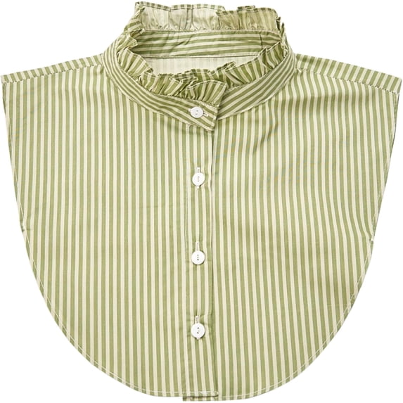 YooGuoGuoGuo Women Ruffle Mock Neck Detachable Half Blouse Shirts Fake Collar Dickey Collar Faux False Collar for Girls