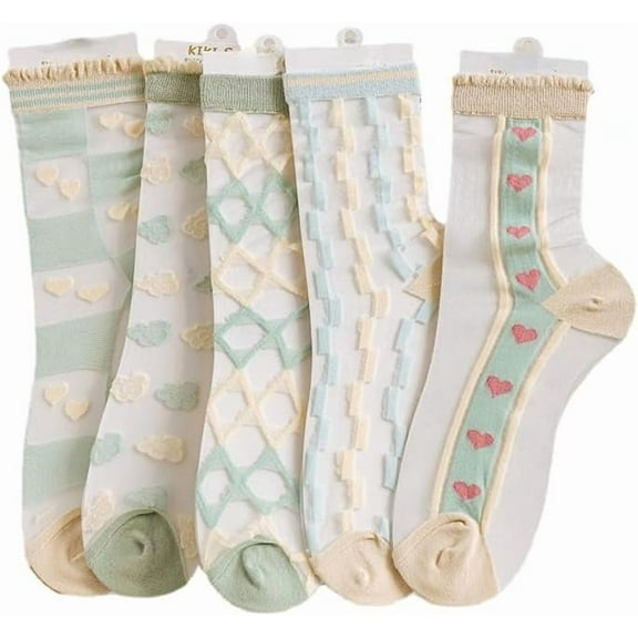 YooGuoGuo Women Sheer Socks Cute Lace Socks Coquette Nylon Ankle Socks Lightweight Thin Silk Socks Aesthetic Y2k Dress Socks