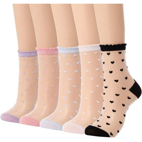 YooGuoGuo Women Sheer Socks Sheer Ankle Socks for Women and Girls