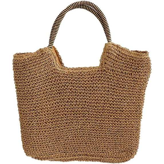 YooGuoGuo Women Straw Shoulder Handbag Handmade Woven Tote Bag Large ...