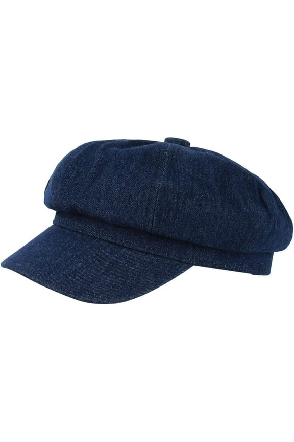 Women Summer Spring Fall Denim Newsboy Cap Visor Paperboy Painter Hat