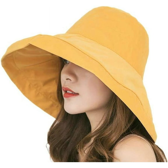 YooGuoGuo Women Sun Hat Wide Brim UV Protection Soild Bucket Hat Travel Outdoor Beach Hat