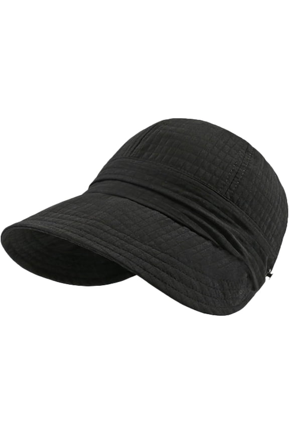 Women Visor Sun Hat Wide Brim Cap Summer UV Protection Light Hanging Mask Fisherman Hat Outdoor Beach