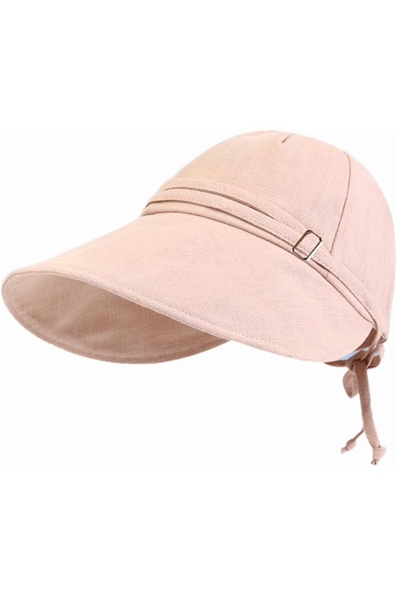 Women Visor Sun Hat Wide Brim Cap Summer UV Protection Light Hanging Mask Fisherman Hat Outdoor Beach