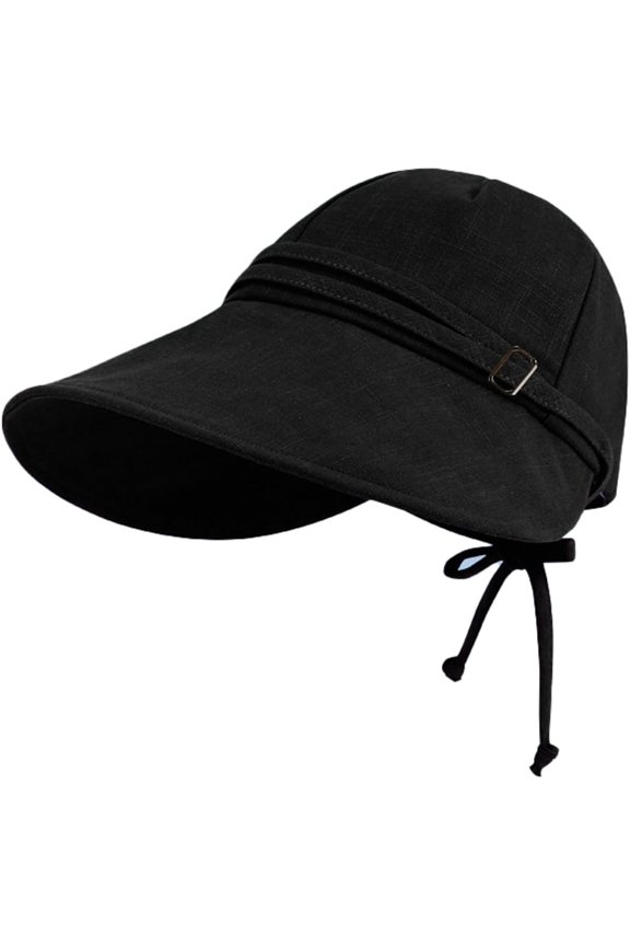 Women Visor Sun Hat Wide Brim Cap Summer UV Protection Light Hanging Mask Fisherman Hat Outdoor Beach