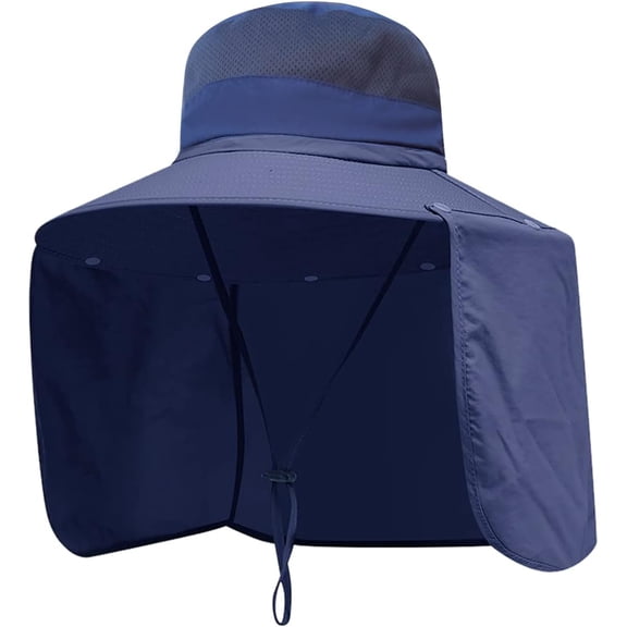 YooGuoGuo Women Wide Brim Face Mask Sun Hat Detachable Neck Face Flap Ponytail UV Protection Visor Hat Garden Fishing Hiking