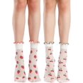 thumbnail image 1 of YooGuoGuo Women's 2 Pairs Ruffle Socks - Sheer Mesh, Thin, Transparent Ankle Socks, 1 of 6