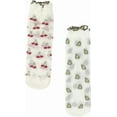 thumbnail image 1 of YooGuoGuo Women's 2 Pairs Ruffle Socks - Sheer Mesh, Thin, Transparent Ankle Socks, 1 of 6