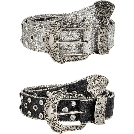 YooGuoGuo Women's 2pcs Vintage Belts Cowgirl Western Belts for Jeans