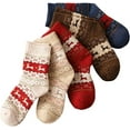 thumbnail image 1 of YooGuoGuo Women's 6pairs Floral Plaid Print Crew Socks, 1 of 5