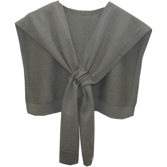 YooGuoGuo Women's Casual Knit Sweater Shawl Wrap Tied Detachable Fake Collar Triangle Knotted Shawls Travel Cape Shoulder Tops