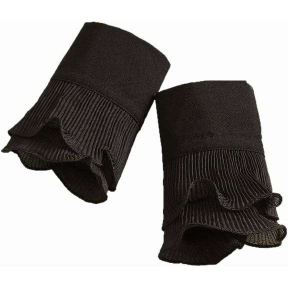 YooGuoGuo Women's Chiffon Ruffled Fake Collar Pleated Dickey Collar Detachable Collar Wrist Cuff