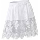 YooGuoGuo Women's Lace Skirt Extender, Eyelash Ruffle Half Slip, Tulle ...