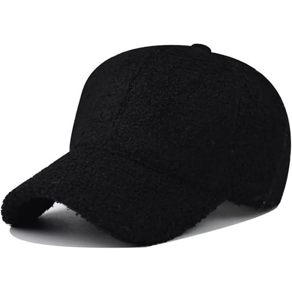 YooGuoGuo Women's Lady's Winter Warm Lamb Wool Blend Solid Color Warm Baseball Cap for Outdoor Travel, Holiday