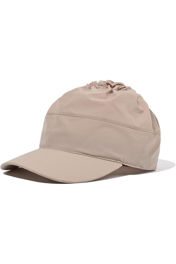 Women's Ponytail Baseball Cap Loincloth High Ponytail Snapback Curl Caps Outdoor Sport Yoga Messy Bun Ponycap