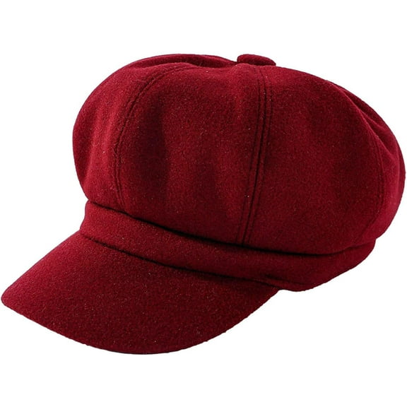 YooGuoGuo Women's Retro Peaked Ivy Newsboy Paperboy Painter Cap Hats (583RED)